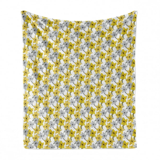 Cozy Plush for Indoor and Outdoor Use Ambesonne Flower Soft Flannel Fleece Throw Blanket 50 x 70 Narcissus Blooms Vintage Composition with Yellow Toned Background Pale Green Purple Cozy Plush for Indoor and Outdoor Use Ambesonne Flower Soft Flannel Fleece Throw Blanket 50 x 70 Narcissus Blooms Vintage Composition with Yellow Toned Background Pale Green Purple